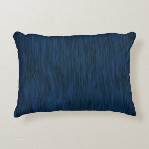 Rough Wood Grain Look Background Deep Blue Accent Pillow