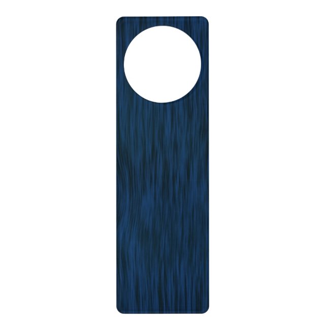 Rough Wood Grain Look Background Deep Blue Door Hanger (Front)