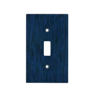 Rough Wood Grain Look Background Deep Blue Light Switch Cover