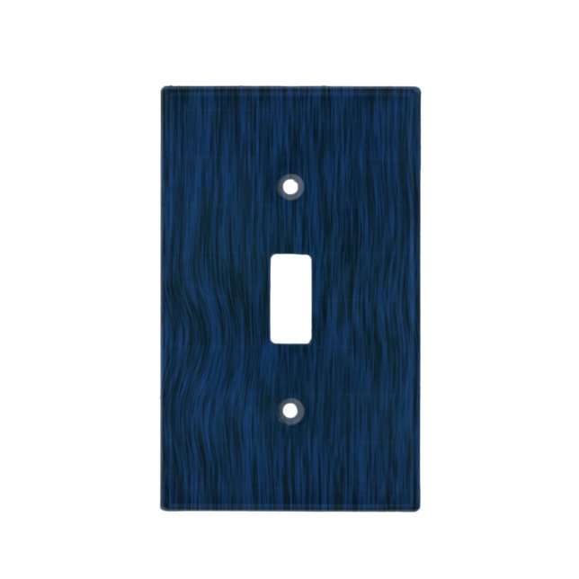 Rough Wood Grain Look Background Deep Blue Light Switch Cover (Front)