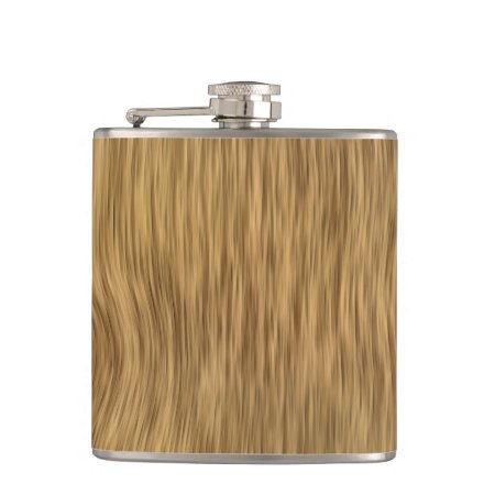 Rough Wood In Natural Finish Flask