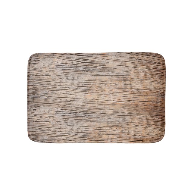 Rough Wooden Plank Bathroom Mat (Front)