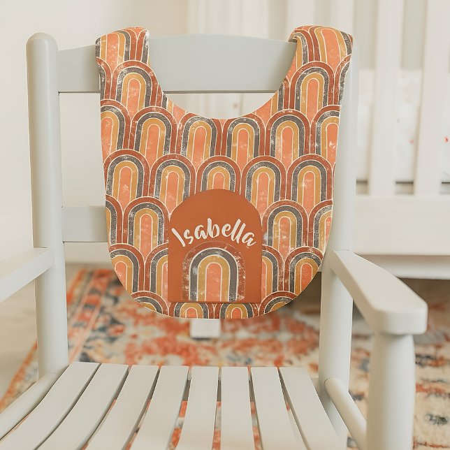 Roughed up rainbows boho Baby Bib (Creator Uploaded)