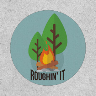 Roughin It - Camping Hiking Wilderness Patch