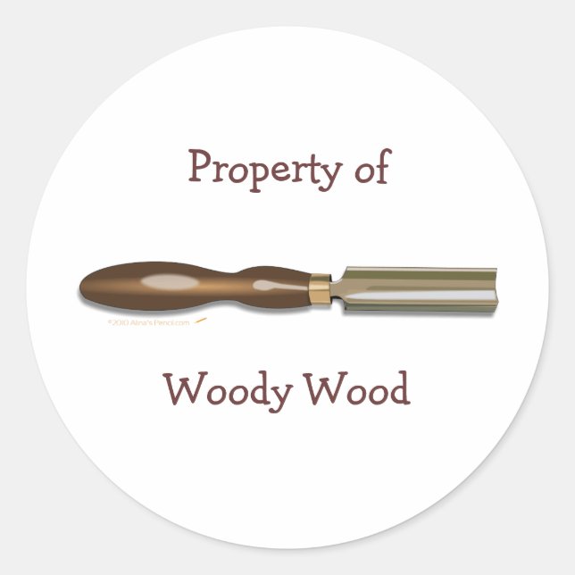 Roughing Gouge Woodturning Customized Stickers (Front)