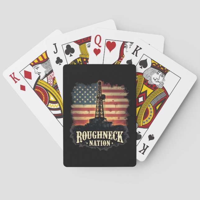 Roughneck Nation Oilfield American Worker Poker Cards (Back)
