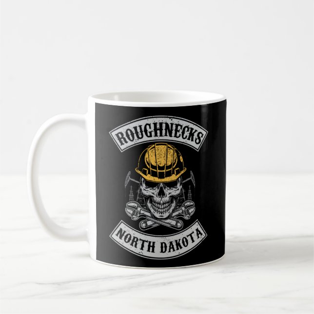 Roughnecks North Dakota Oilfield Roughneck Oil Rig Coffee Mug (Left)