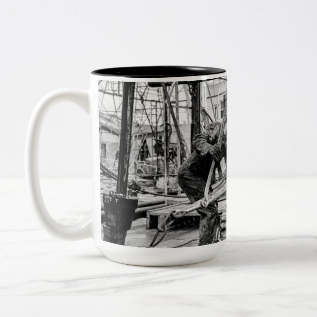 Roughnecks of the Texas Oil Field Two-Tone Coffee Mug (Left)