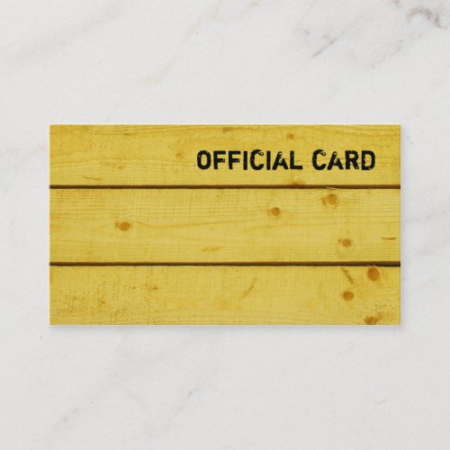 Roughwood (Yellow) Business Card Template