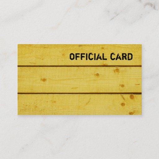 Customizable Roughwood (Yellow) Business Card Template