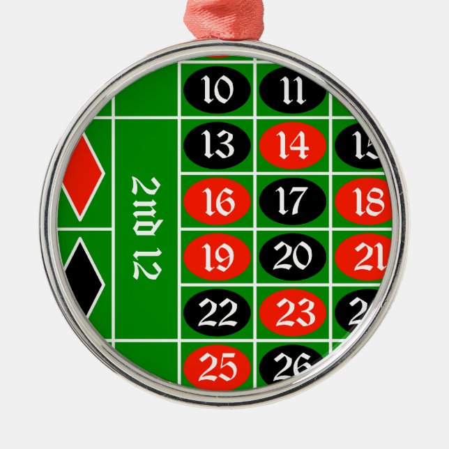 roulette2 metal ornament (Front)
