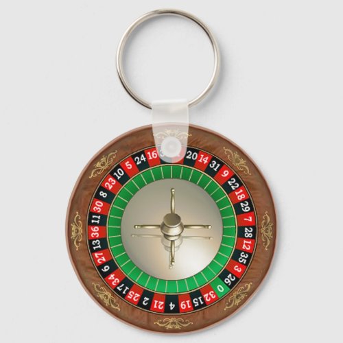 Roulette basic button key chain