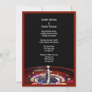 Roulette Casino Wedding Invitation