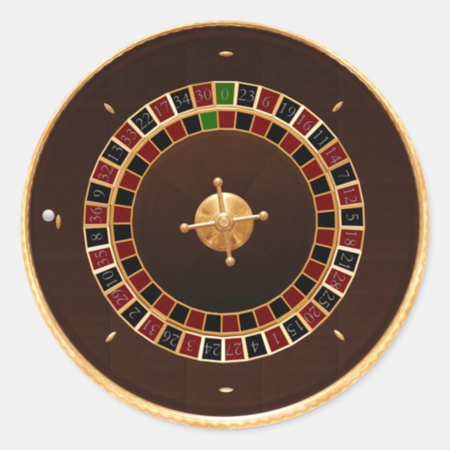 roulette classic round sticker (Front)
