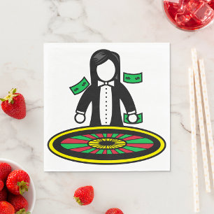 Roulette Dealer Paper Napkins