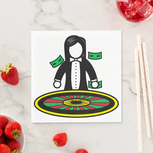 Roulette Dealer Paper Napkins (Creator Uploaded)