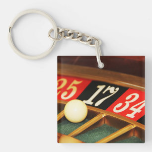 Roulette Game Casino Keychain