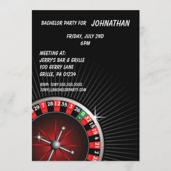Roulette Party Invitation by EnduringMoments at Zazzle