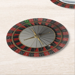 Roulette Round Paper Coaster