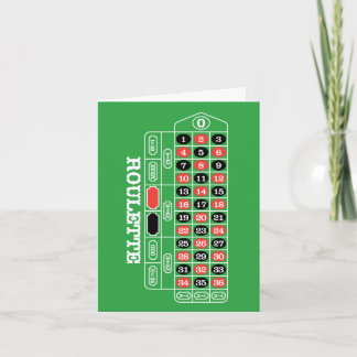 Roulette Table - Casino Gamble To Win Card