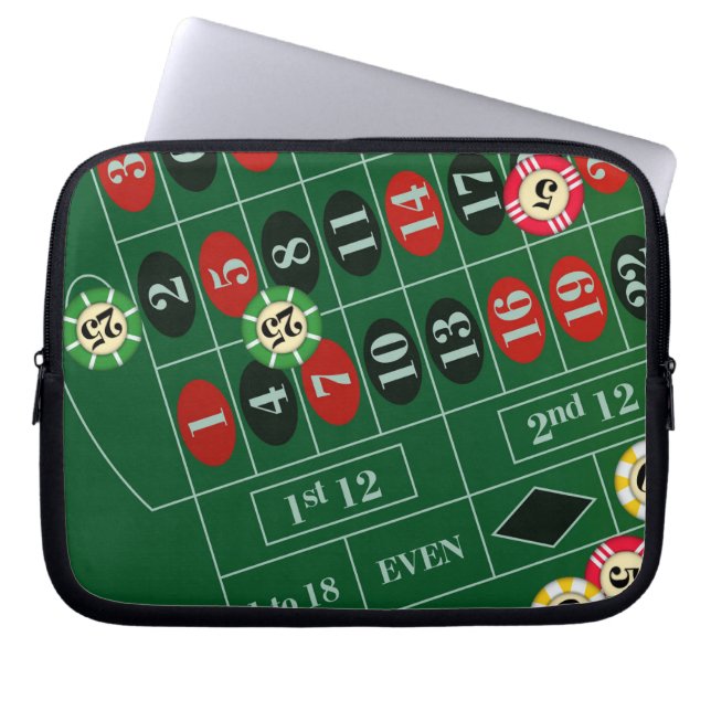 Roulette Table Laptop Sleeve (Front)