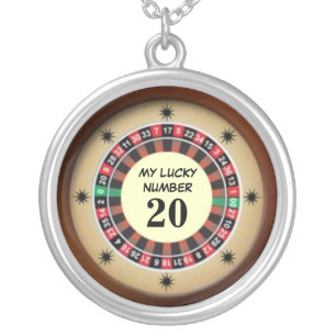 Roulette Table Lucky Number Silver Plated Necklace