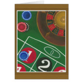 Roulette Table with Chips and Wheel (Front)