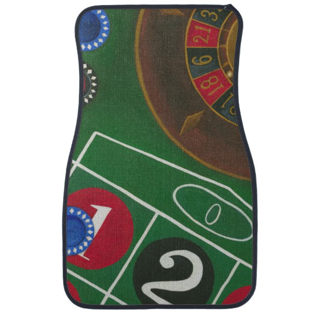 Roulette Table with Chips and Wheel Car Mat (Front)