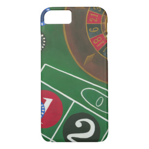 Roulette Table with Chips and Wheel iPhone 8/7 Case