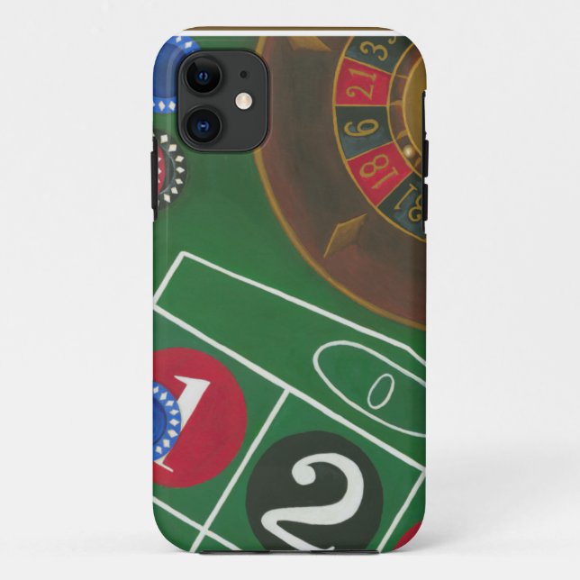 Roulette Table with Chips and Wheel Case-Mate iPhone Case (Back)