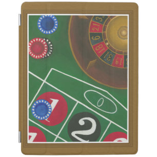 Roulette Table with Chips and Wheel iPad Smart Cover