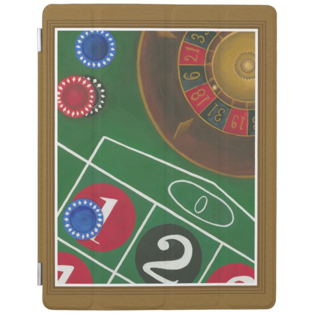 Roulette Table with Chips and Wheel iPad Smart Cover (Front)