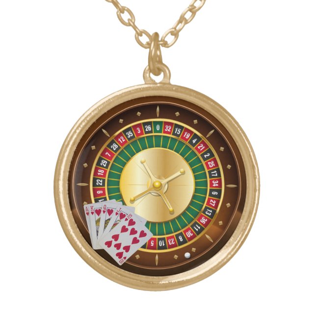 roulette wheel and cards necklace (Front)