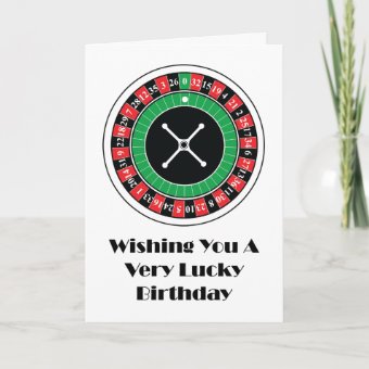 Customized Roulette Card Roulette Wheel Birthday Card | Zazzle