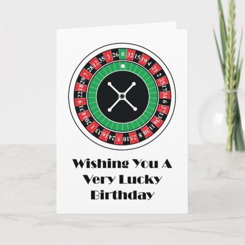 Roulette Wheel Birthday Card