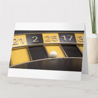 Roulette Wheel Black And Yellow Card