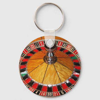 Roulette wheel casino games keychain