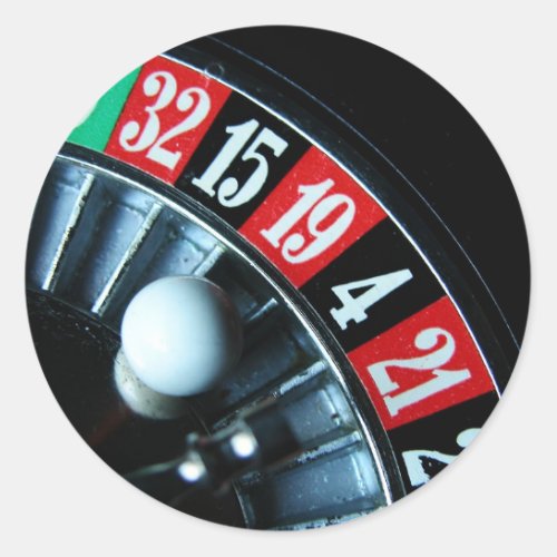 Roulette Wheel Classic Round Sticker