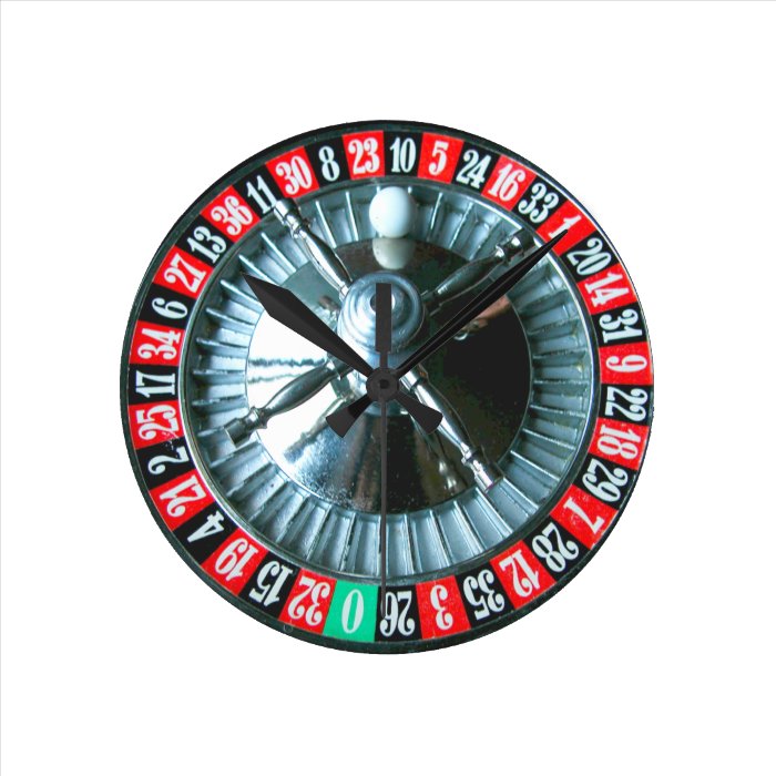 Roulette wheel clock