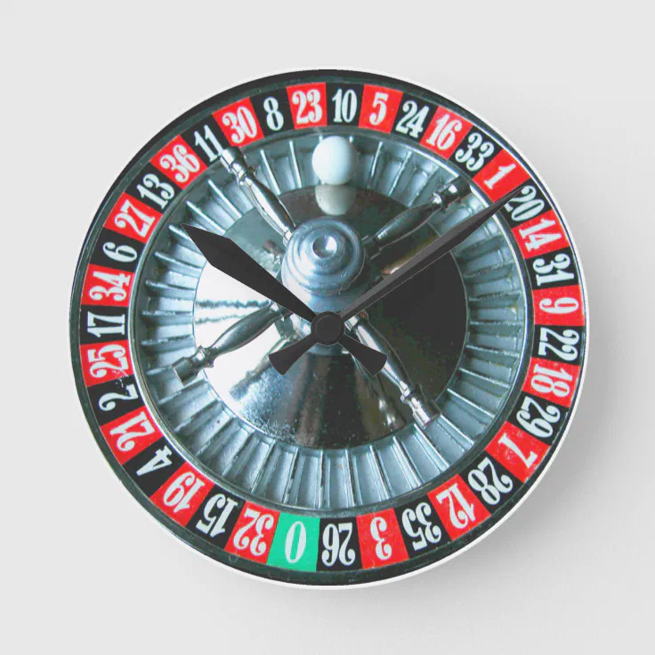 Roulette wheel clock | Zazzle
