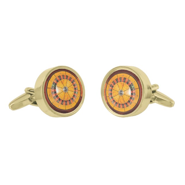 Roulette Wheel Cufflinks (Angled)