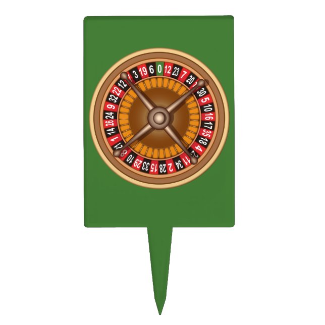 Roulette Wheel custom cake topper (Front)