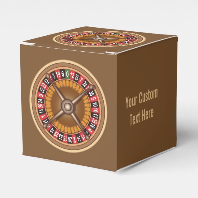 Roulette Wheel custom favor box (Front Side)