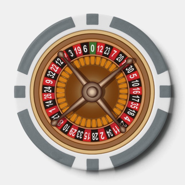 Roulette Wheel custom poker chips (Front)