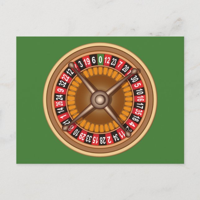 Roulette Wheel custom postcard (Front)
