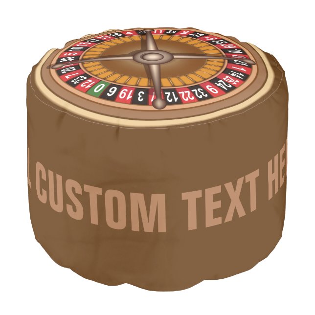 Roulette Wheel custom pouffe Pouf (Angled Front)