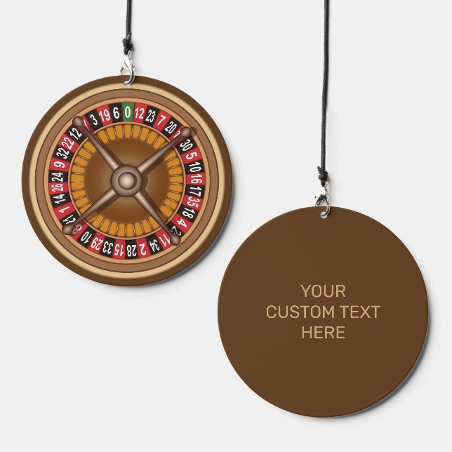 Roulette Wheel custom text Wind Chime (Front & Back)