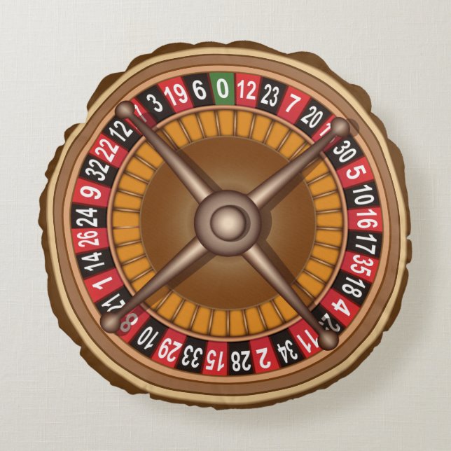 Roulette Wheel custom throw pillow (Front)