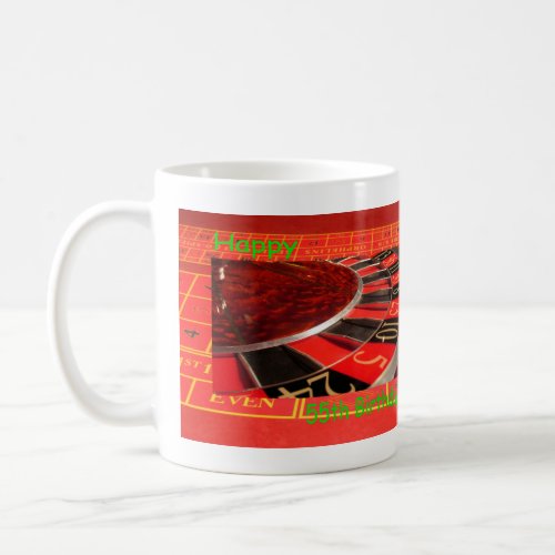 Roulette Wheel Happy 55th Birthday Coffee Mug