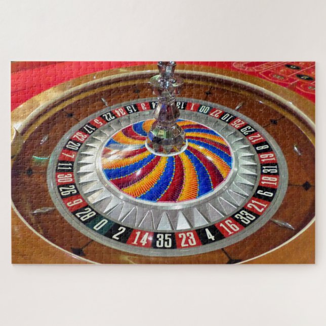 Roulette wheel in casino jigsaw puzzle (Horizontal)